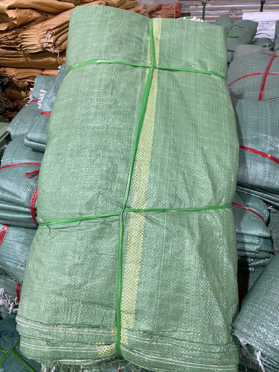 Bao tải xanh dày, viền miệng (KT lớn)
